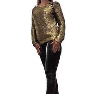 Metallic Gold Sweater By design Lab